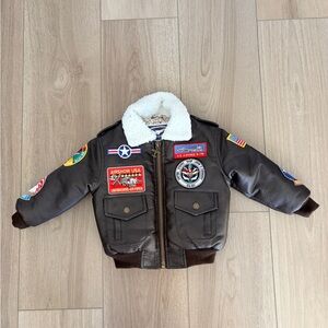 TOP GUN® 2.0 OFFICIAL KIDS Aviator Bomber Tom Cruise 3T Jacket Sherpa